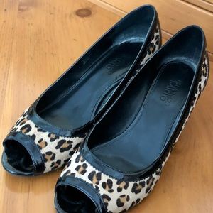 Franco Sarto Animal Print Peep Toe Pumps L- Notion Leopard